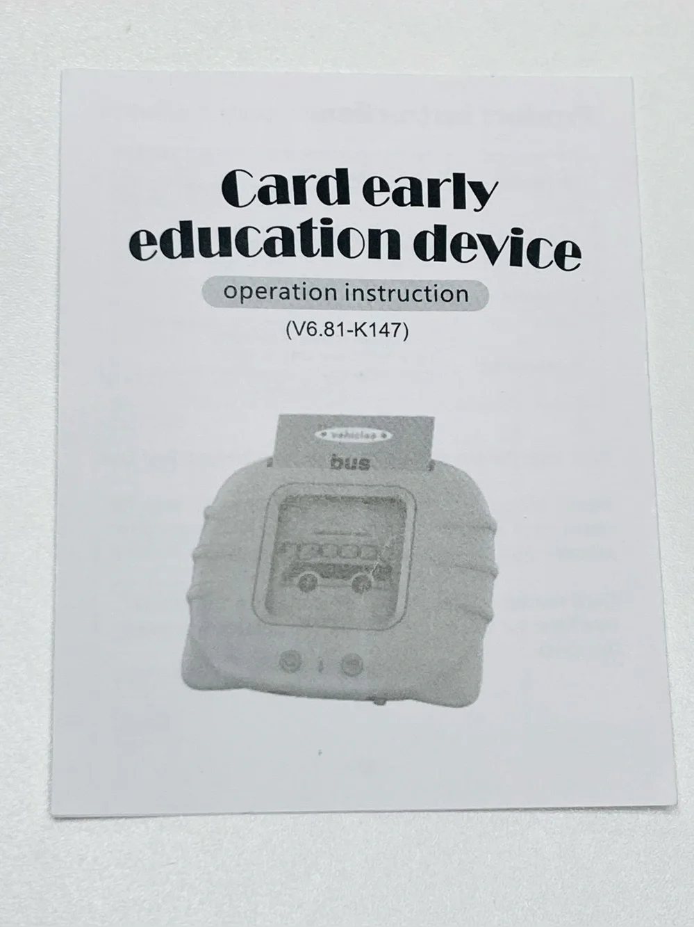Like‎ New Card Early Education Device with Color Flash Cards